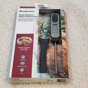 NEW Brookstone Digital Thermometer with Black Handle, Brookstone, Reg. $39